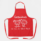 Christmas Love You Grandma Fun Graphic Gift エプロン (正面)
