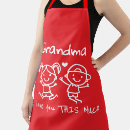 Christmas Love You Grandma Fun Graphic Gift エプロン