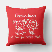 Christmas Love You Grandma Fun Graphic Gift クッション (裏面)