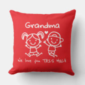 Christmas Love You Grandma Fun Graphic Gift クッション (正面)
