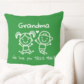 Christmas Love You Grandma Fun Graphic Gift クッション