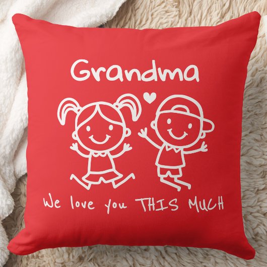 Christmas Love You Grandma Fun Graphic Gift クッション