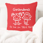 Christmas Love You Grandma Fun Graphic Gift クッション