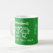 Christmas Love You Grandma Fun Graphic Gift コーヒーマグカップ (正面左)