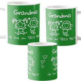 Christmas Love You Grandma Fun Graphic Gift コーヒーマグカップ