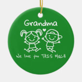 Christmas Love You Grandma Fun Graphic Gift セラミックオーナメント (正面)
