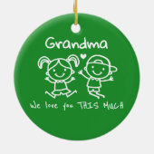 Christmas Love You Grandma Fun Graphic Gift セラミックオーナメント (裏面)