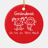Christmas Love You Grandma Fun Graphic Gift セラミックオーナメント (正面)