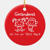 Christmas Love You Grandma Fun Graphic Gift セラミックオーナメント (裏面)