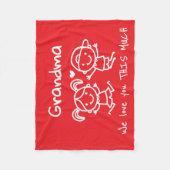 Christmas Love You Grandma Fun Graphic Gift フリースブランケット (正面)