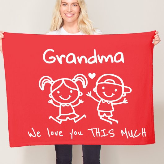 Christmas Love You Grandma Fun Graphic Gift フリースブランケット