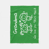 Christmas Love You Grandma Fun Graphic Gift フリースブランケット (正面)
