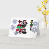 Christmas Lovely walking カード (黄色い花)