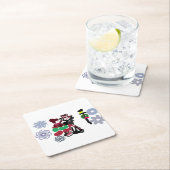 Christmas Lovely walking スクエアペーパーコースター (インサイチュ)