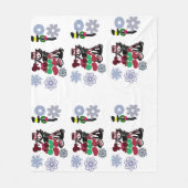 Christmas Lovely walking フリースブランケット (正面)