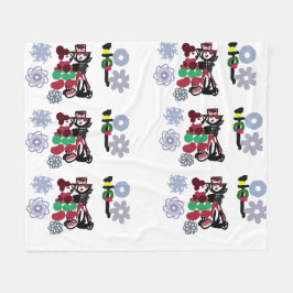 Christmas Lovely walking フリースブランケット