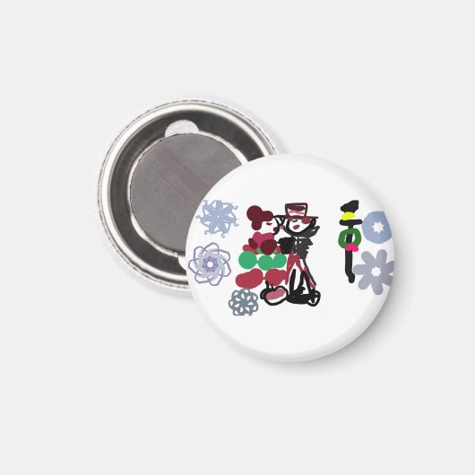 Christmas Lovely walking マグネット (正面/裏面)