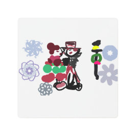 Christmas Lovely walking メタルプリント