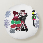 Christmas Lovely walking ラウンドクッション (裏面)