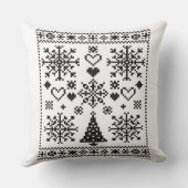 Christmas Lover Cross Pattern Sampler Design クッション (裏面)