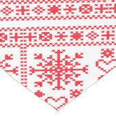 Christmas Lover Cross Pattern Sampler Design ショートテーブルランナー (コーナー)