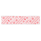 Christmas Lover Cross Pattern Sampler Design ショートテーブルランナー (横)