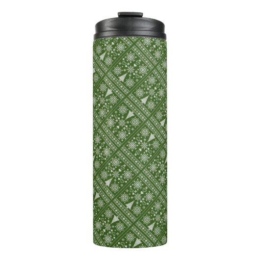 Christmas Lover Cross Pattern Sampler Design タンブラー (正面)