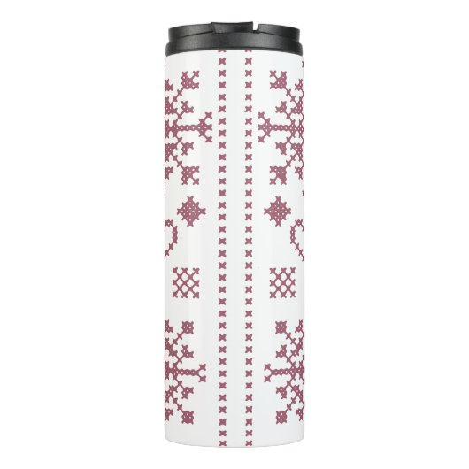 Christmas Lover Cross Pattern Sampler Design タンブラー (裏面)