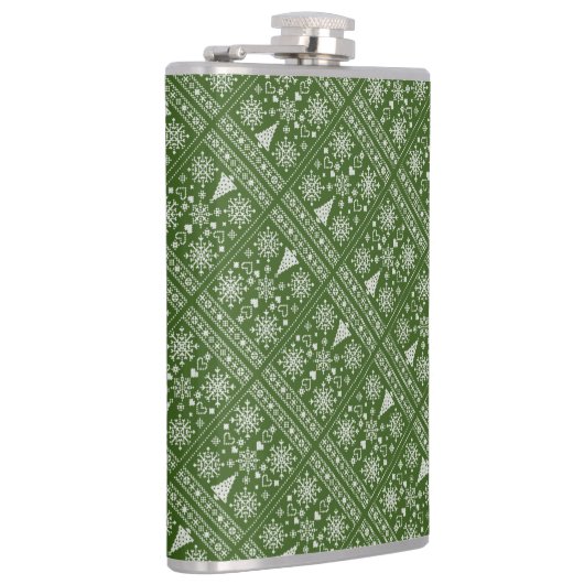 Christmas Lover Cross Pattern Sampler Design フラスク (右)