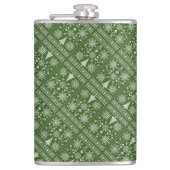 Christmas Lover Cross Pattern Sampler Design フラスク (正面)