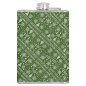 Christmas Lover Cross Pattern Sampler Design フラスク (裏面)