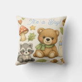 Christmas Lumbar Large Snowman Modern Pillows クッション (裏面)