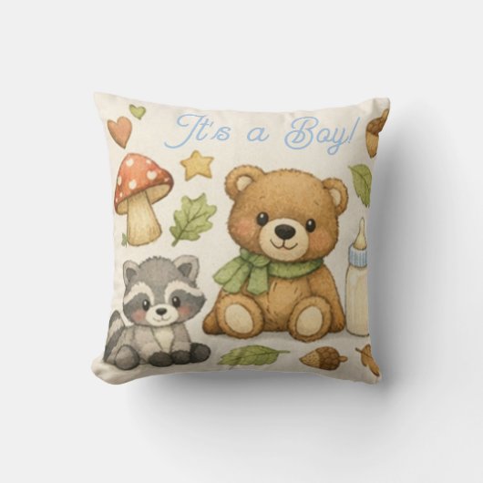 Christmas Lumbar Large Snowman Modern Pillows クッション (正面)