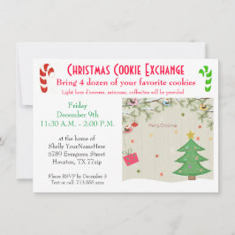 Christmas Lunch Cookie Exchange Invitation 招待状