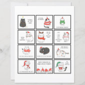 Christmas Lunchbox Notes for Kids Holiday Cats (正面)
