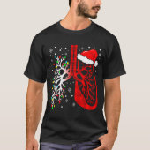 Christmas Lung Lights Resratory Therast Holiday Tシャツ (正面)