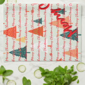 Christmas Luxury Christmas Trees Festive キッチンタオル (折り畳み)