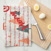 Christmas Luxury Christmas Trees Festive キッチンタオル (四つ折り)