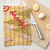 Christmas Luxury Christmas Trees Festive キッチンタオル (四つ折り)