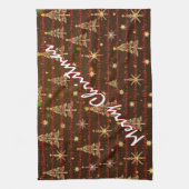 Christmas Luxury Christmas Trees Festive キッチンタオル (縦)