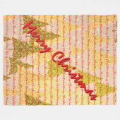 Christmas Luxury Christmas Trees Festive フリースブランケット (正面(横))