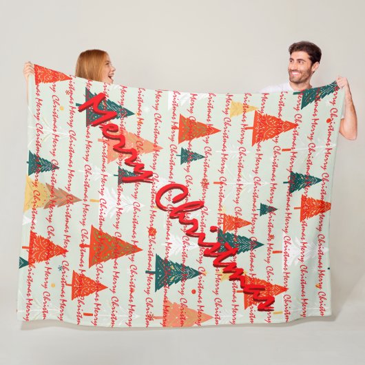 Christmas Luxury Christmas Trees Festive フリースブランケット (インサイチュ)