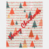 Christmas Luxury Christmas Trees Festive フリースブランケット (正面)