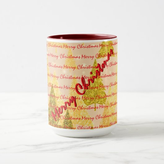 Christmas Luxury Christmas Trees Festive マグカップ (中央)