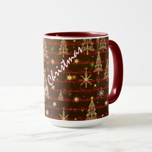 Christmas Luxury Christmas Trees Festive マグカップ (正面右)