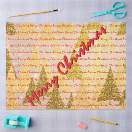 Christmas Luxury Christmas Trees Festive 薄葉紙 (クラフト)