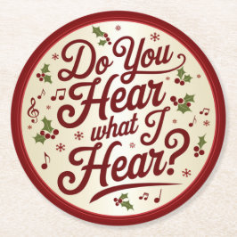  Christmas Lyric Coaster ラウンドペーパーコースター