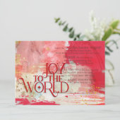 Christmas lyrics Joy To The World Red and Gold シーズンカード (スタンド正面)