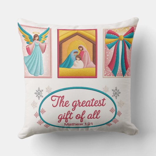 Christmas Machine Embroidery Design – Angel,  クッション (裏面)