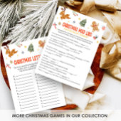 Christmas Mad Libs Game シーズンカード